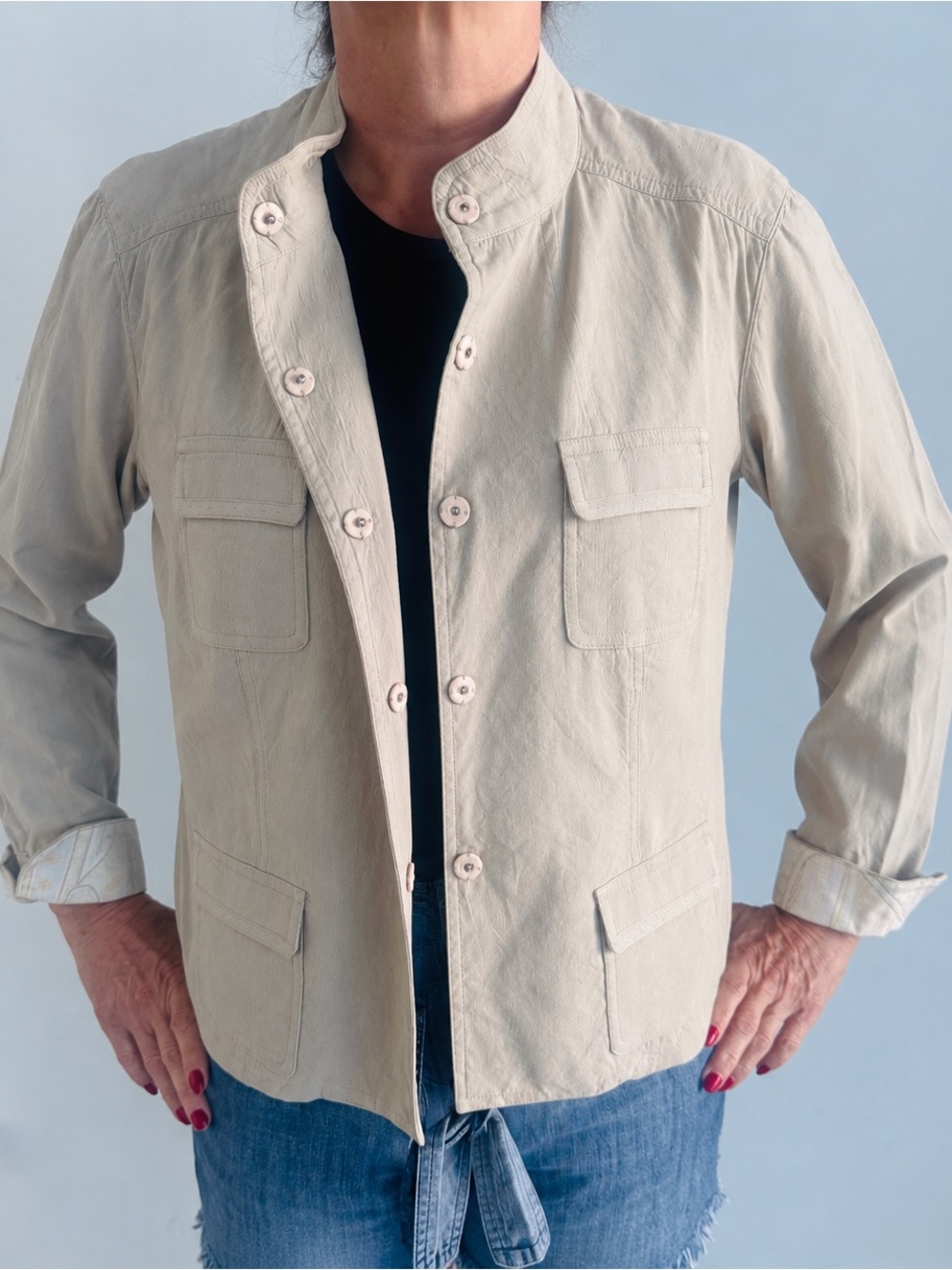 Tahari Light Brown Utility Jacket